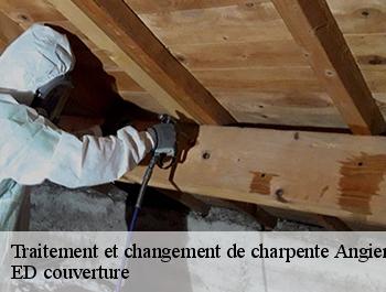 Traitement et changement de charpente  angiens-76740 ED couverture