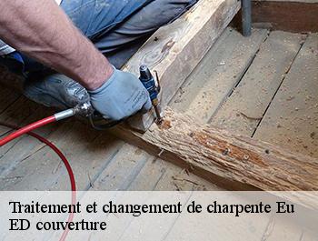 Traitement et changement de charpente  eu-76260 ED couverture